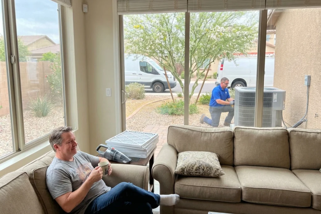 Spring-ready home with AC maintenance in Gilbert Arizona
